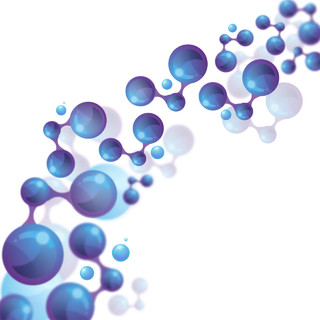 蓝色球形生物基因背景矢量素材